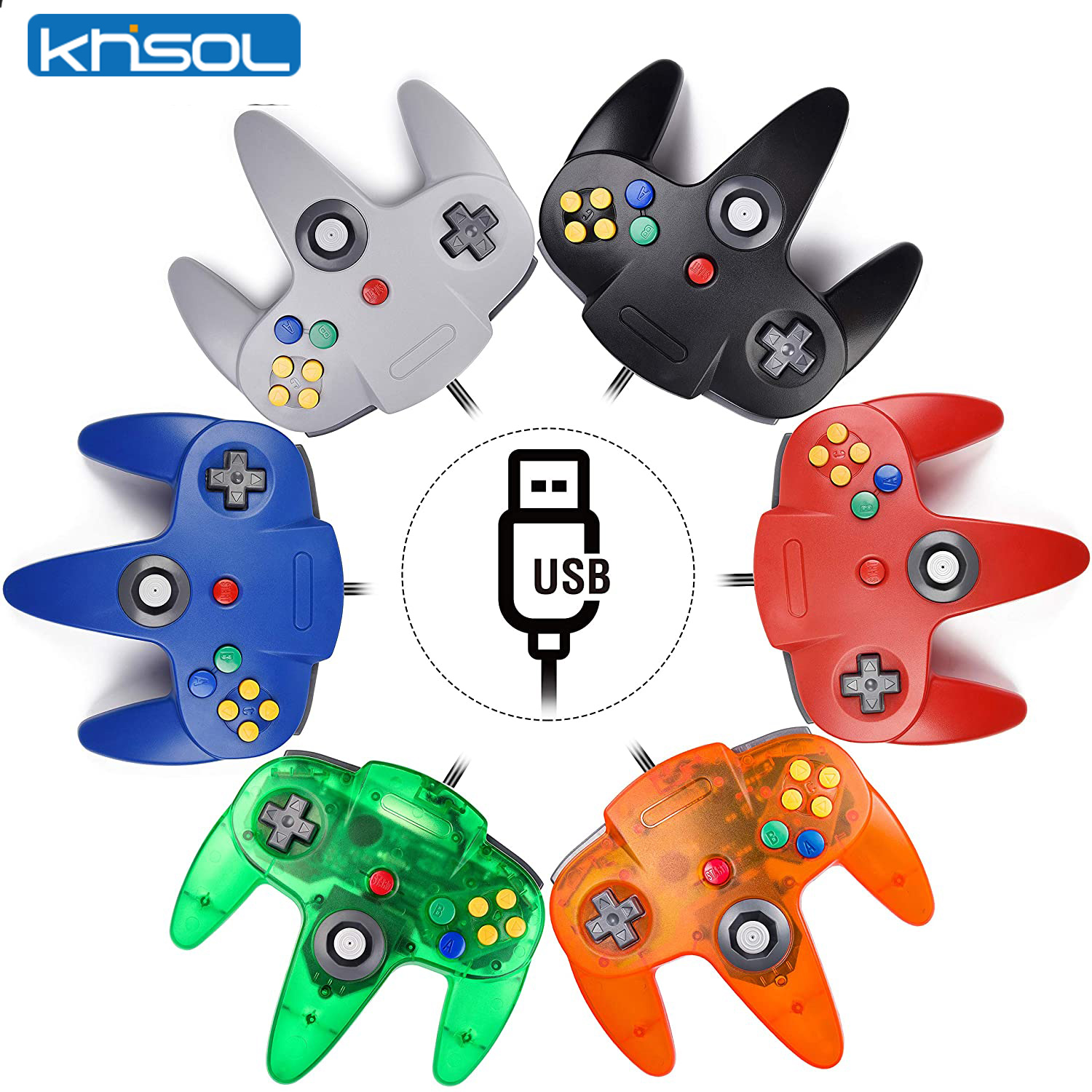 Retro Gaming Corps - Контроллер N64, классический USB-проводной пульт дистанционного